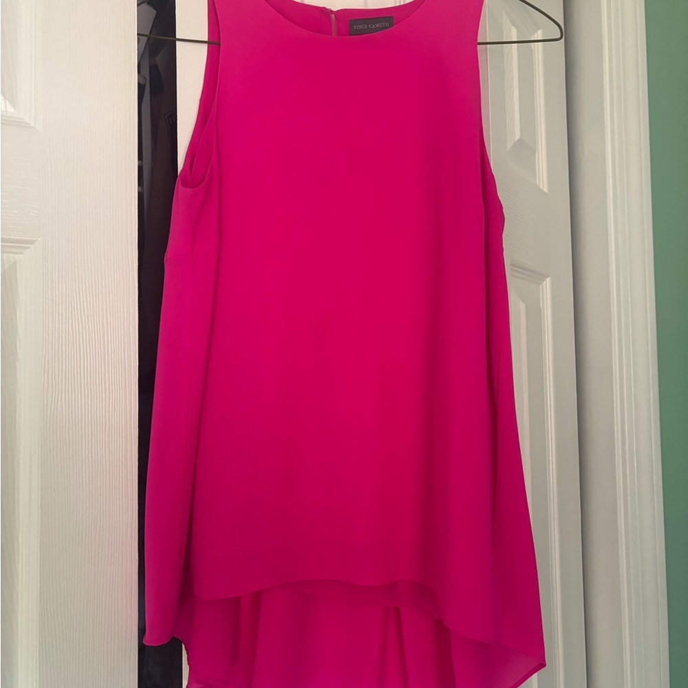 Vince Camuto Pink Sleeveless High-Low Blouse